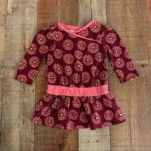 Tea Baby Girls Size 12-18 Months Long Sleeve Flower Print Dress